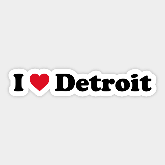I Love Detroit Sticker by Novel_Designs